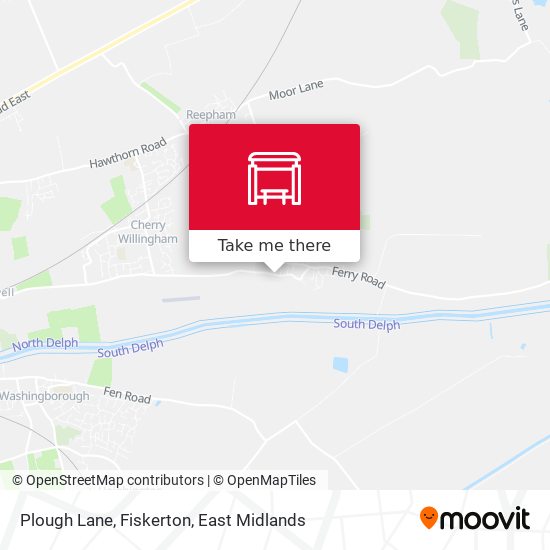 Plough Lane, Fiskerton map