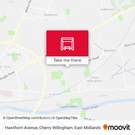 Hawthorn Avenue, Cherry Willingham map