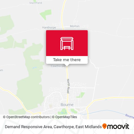 Demand Responsive Area, Cawthorpe map