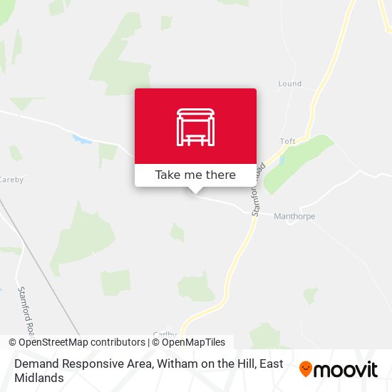 Demand Responsive Area, Witham on the Hill map