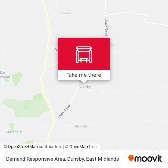 Demand Responsive Area, Dunsby map