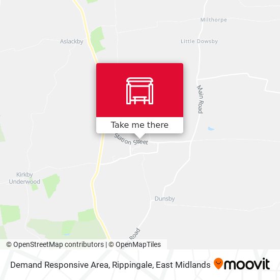 Demand Responsive Area, Rippingale map