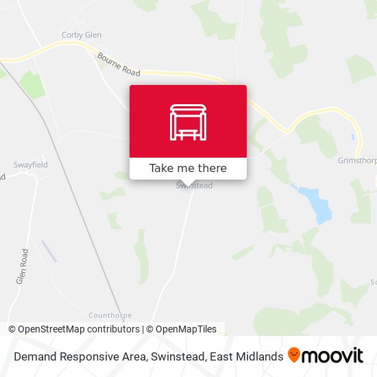 Demand Responsive Area, Swinstead map