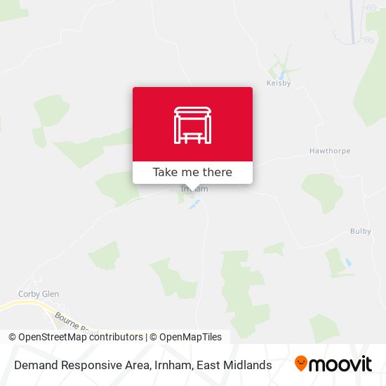 Demand Responsive Area, Irnham map
