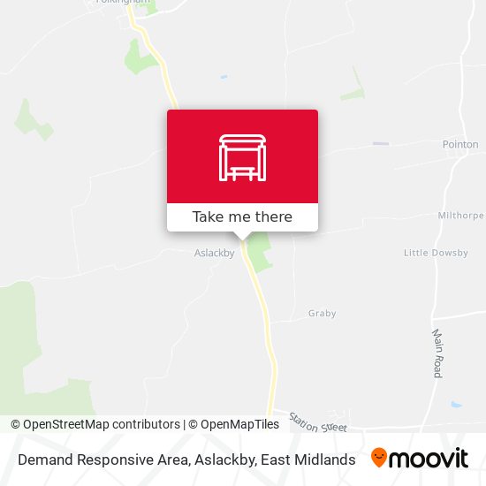 Demand Responsive Area, Aslackby map