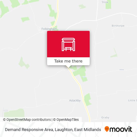 Demand Responsive Area, Laughton map