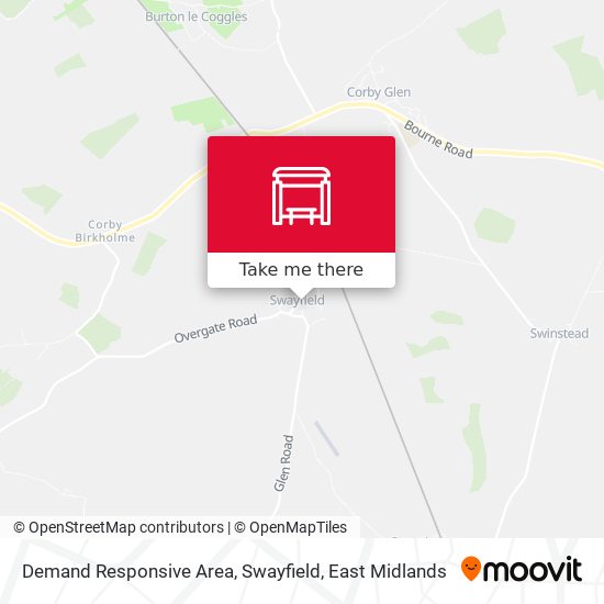 Demand Responsive Area, Swayfield map