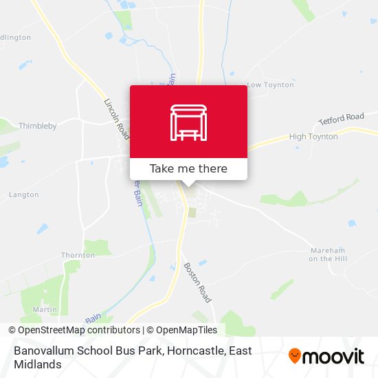 Banovallum School Bus Park, Horncastle map