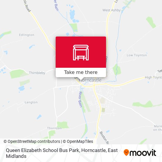 Queen Elizabeth School Bus Park, Horncastle map