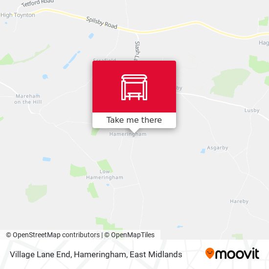 Village Lane End, Hameringham map