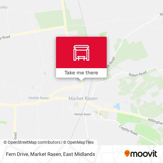 Fern Drive, Market Rasen map