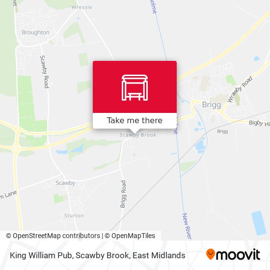 King William Pub, Scawby Brook map