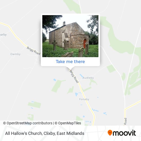 All Hallow's Church, Clixby map