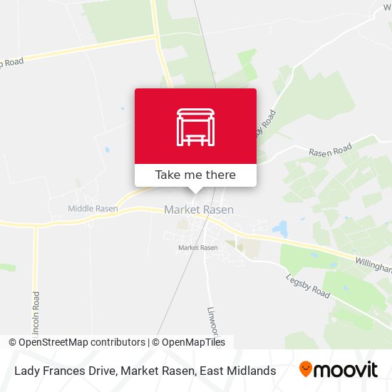 Lady Frances Drive, Market Rasen map