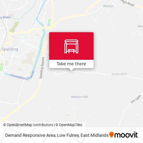 Demand Responsive Area, Low Fulney map