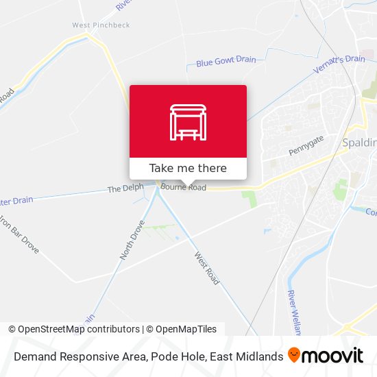 Demand Responsive Area, Pode Hole map