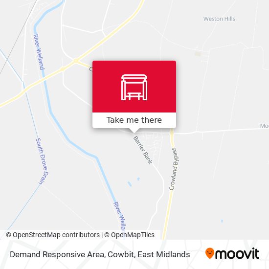 Demand Responsive Area, Cowbit map