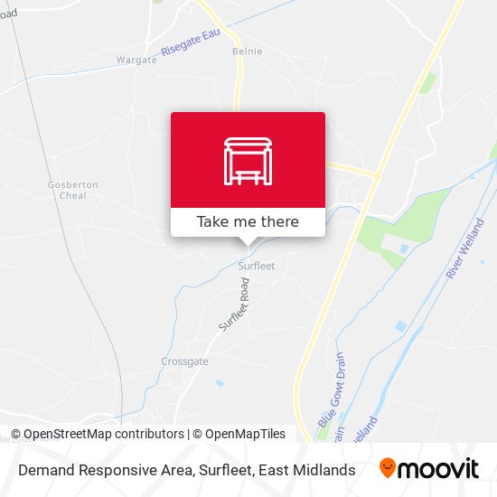 Demand Responsive Area, Surfleet map