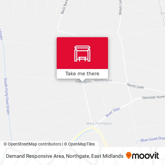 Demand Responsive Area, Northgate map