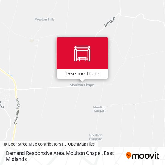 Demand Responsive Area, Moulton Chapel map