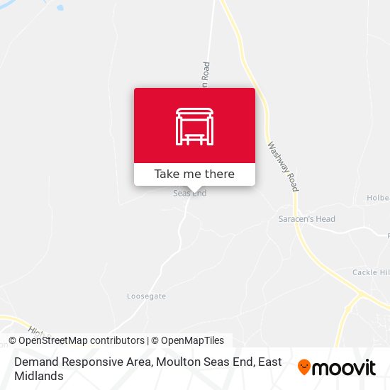 Demand Responsive Area, Moulton Seas End map