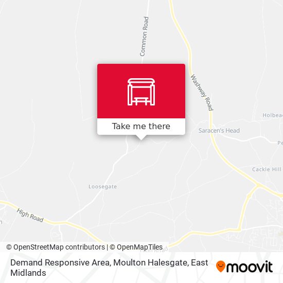 Demand Responsive Area, Moulton Halesgate map