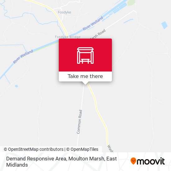 Demand Responsive Area, Moulton Marsh map