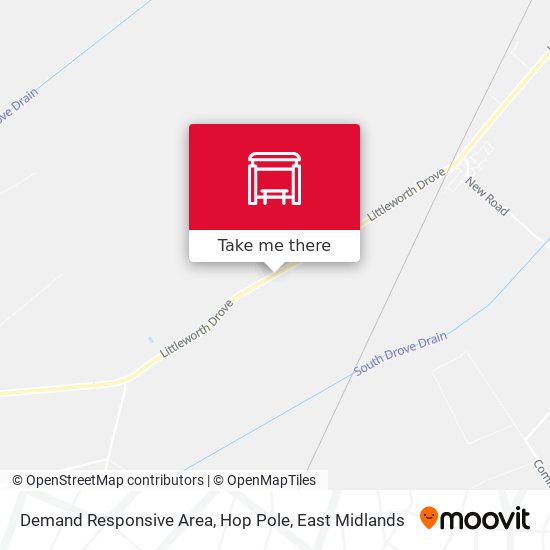Demand Responsive Area, Hop Pole map