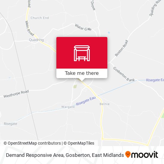 Demand Responsive Area, Gosberton map