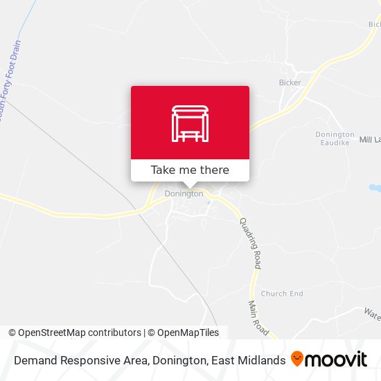 Demand Responsive Area, Donington map