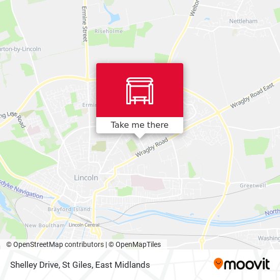 Shelley Drive, St Giles map