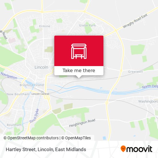 Hartley Street, Lincoln map