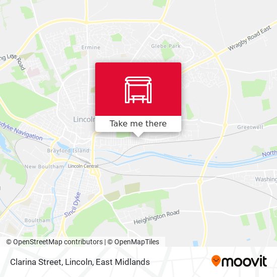 Clarina Street, Lincoln map