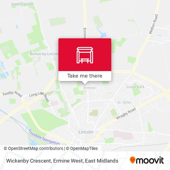 Wickenby Crescent, Ermine West map