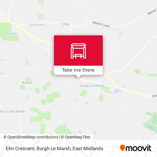 Elm Crescent, Burgh Le Marsh map