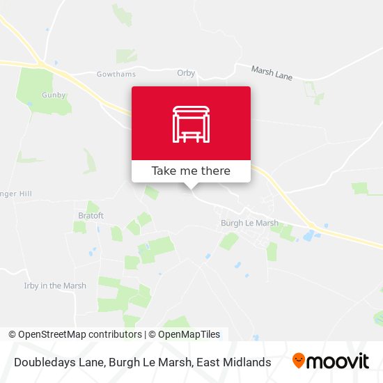 Doubledays Lane, Burgh Le Marsh map