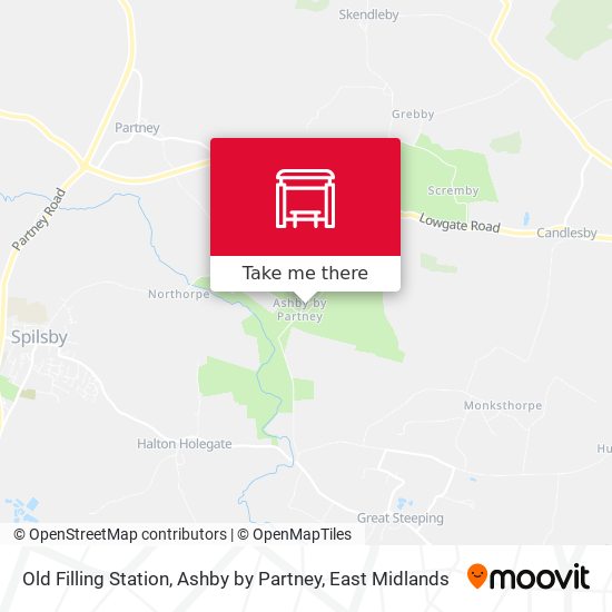 Old Filling Station, Ashby by Partney map