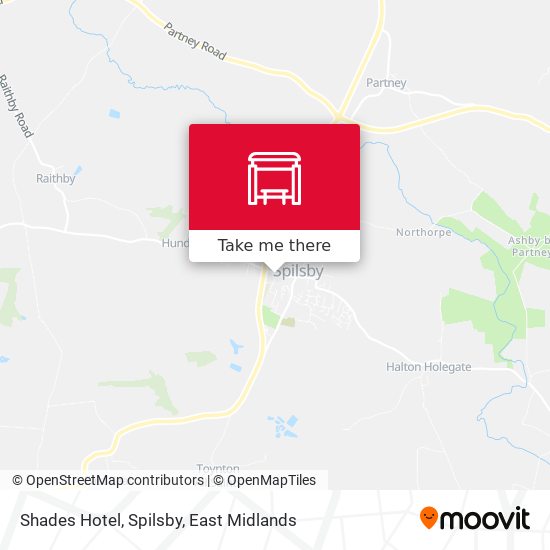 Shades Hotel, Spilsby map