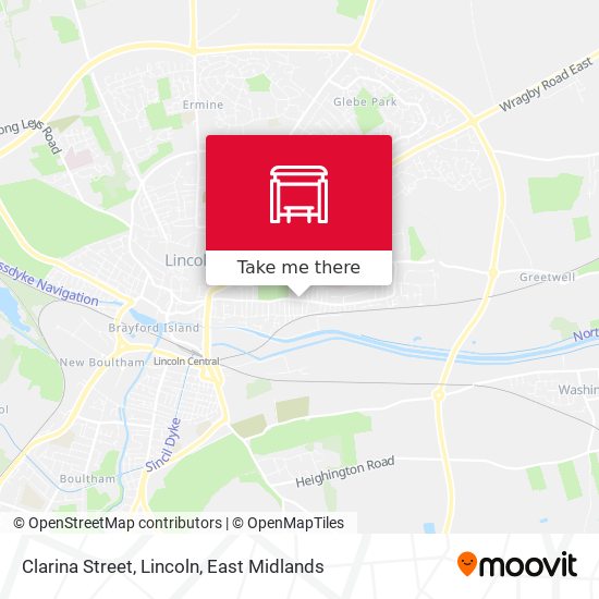 Clarina Street, Lincoln map