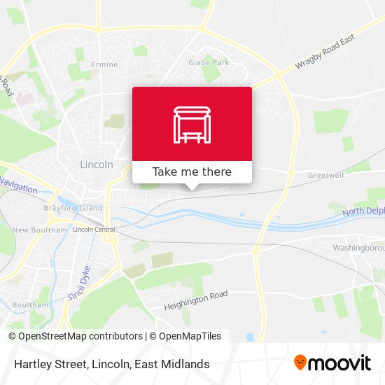 Hartley Street, Lincoln map
