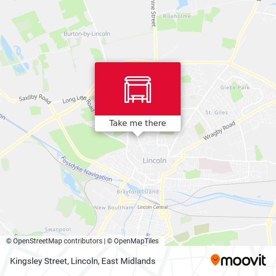 Kingsley Street, Lincoln map