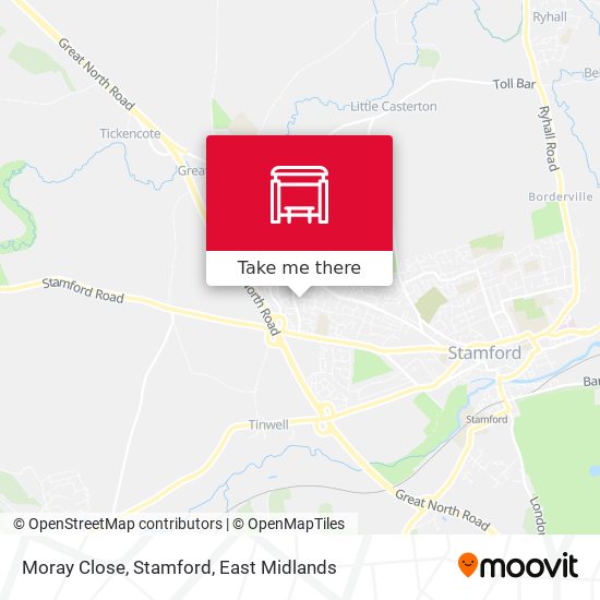 Moray Close, Stamford map