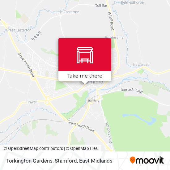 Torkington Gardens, Stamford map