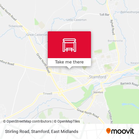 Stirling Road, Stamford map