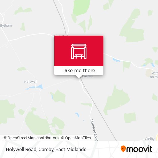 Holywell Road, Careby map