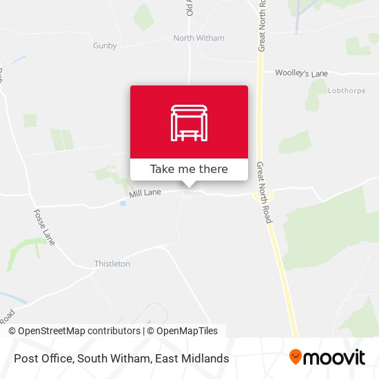 Post Office, South Witham map