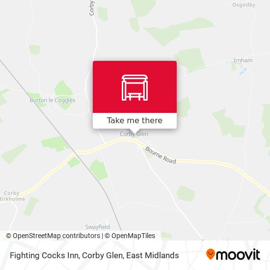 Fighting Cocks Inn, Corby Glen map