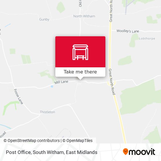 Post Office, South Witham map