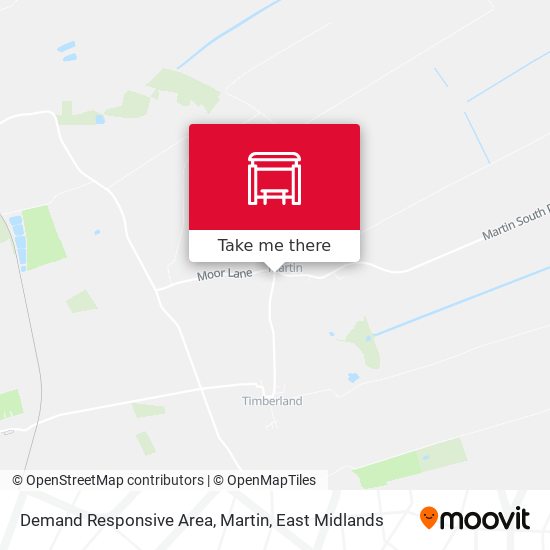 Demand Responsive Area, Martin map