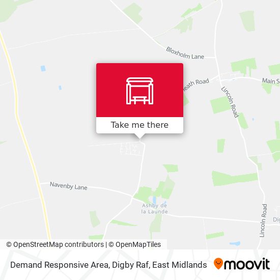 Demand Responsive Area, Digby Raf map